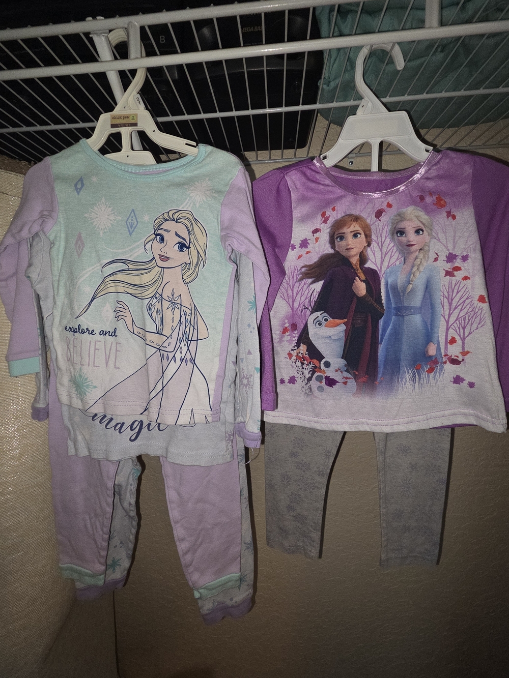 Girls' Purple & Mint Elsa Pajama Set - 3-Pack